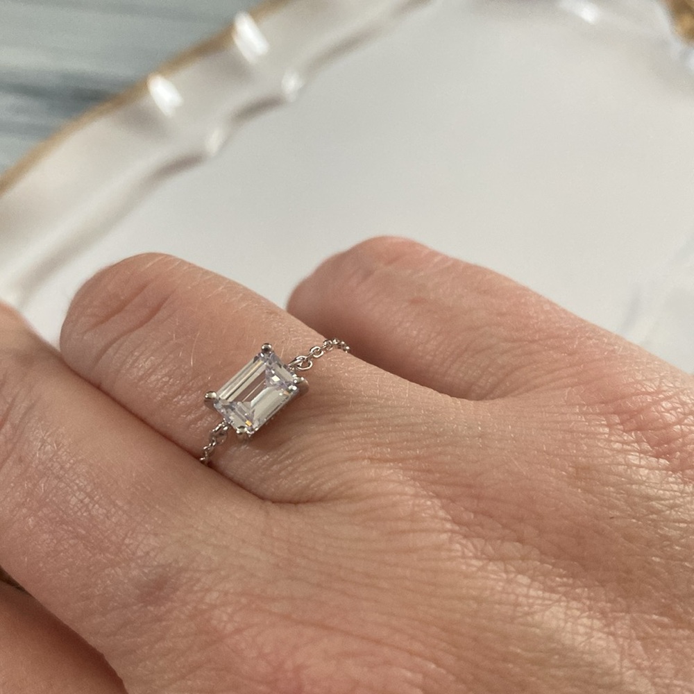 Sterling Silver Adjustable Chain Ring - image 4